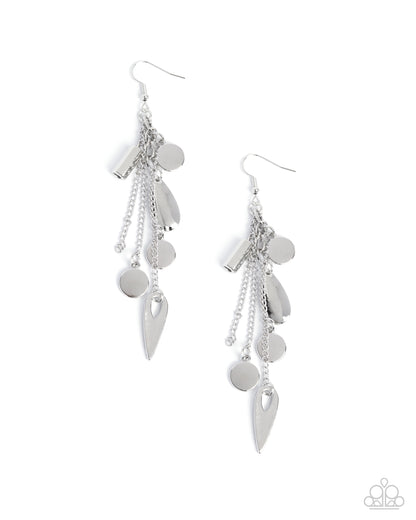 Valid Vanity - silver - Paparazzi earrings