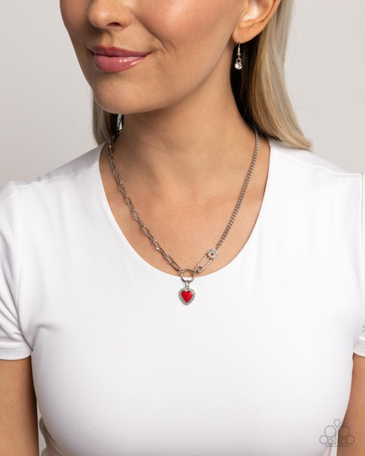 Valuable Valor - red - Paparazzi necklace