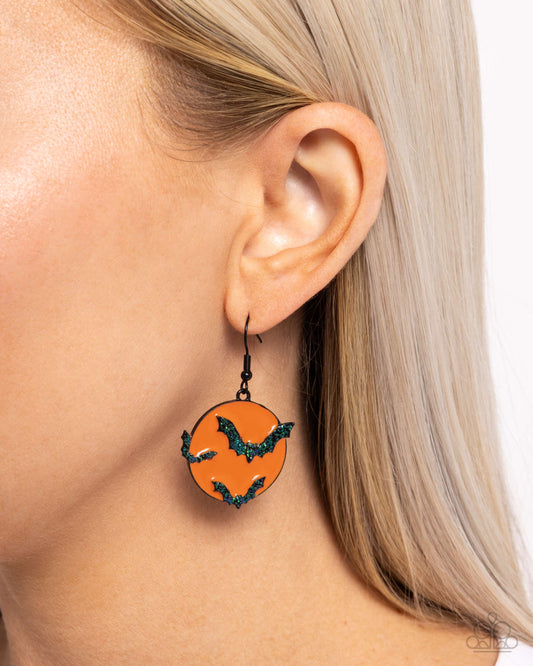 Vampire Bats - orange - Paparazzi earrings