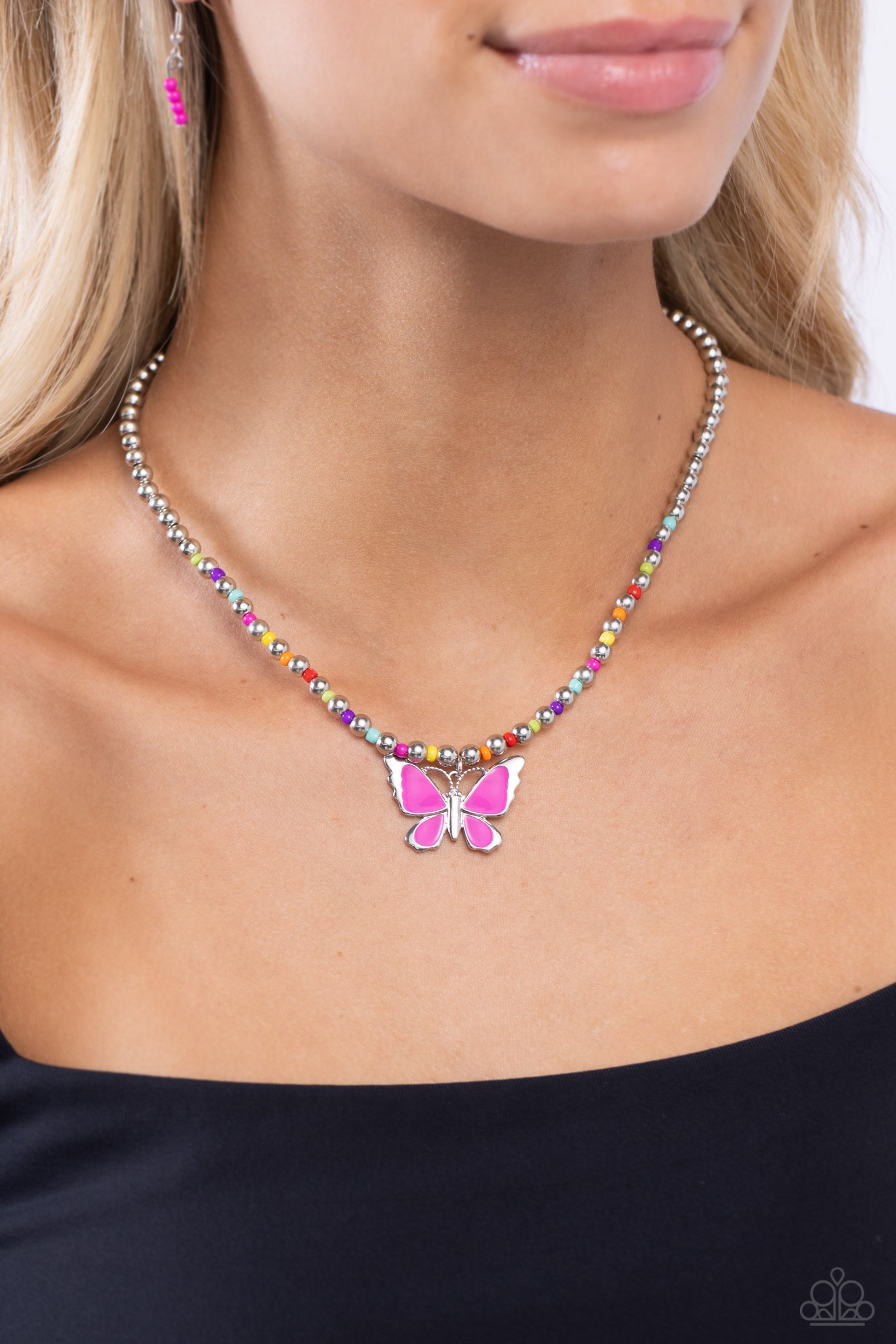 Vibrant Flutter - multi - Paparazzi necklace