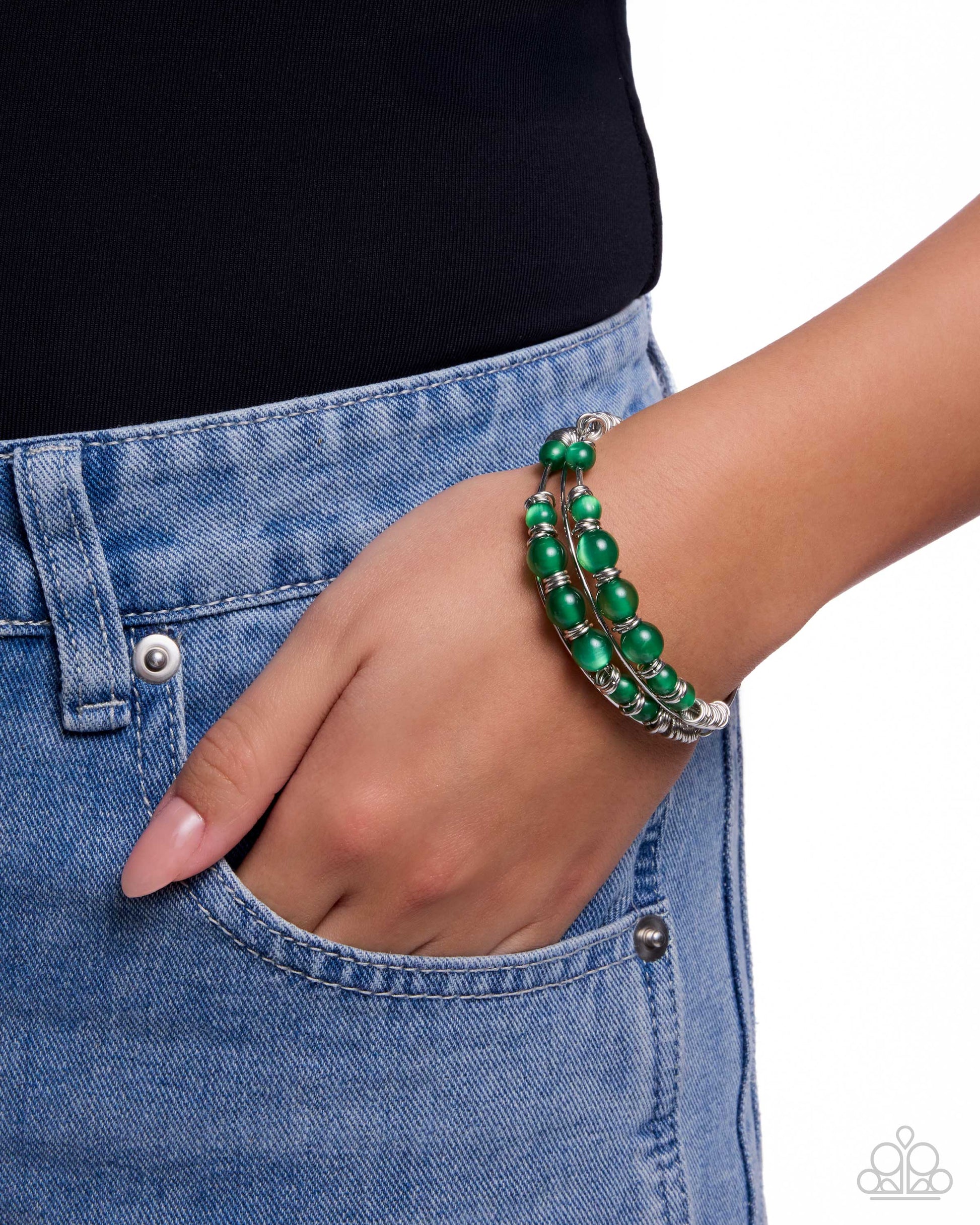 Vibrant Visuals - green - Paparazzi bracelet