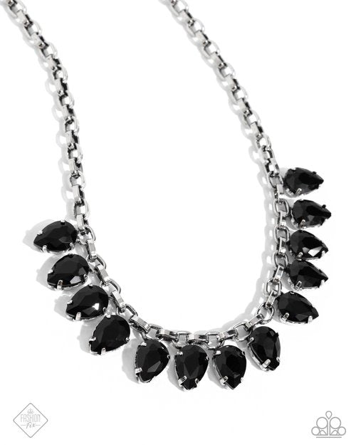 Vicious Vibrancy - black - Paparazzi necklace