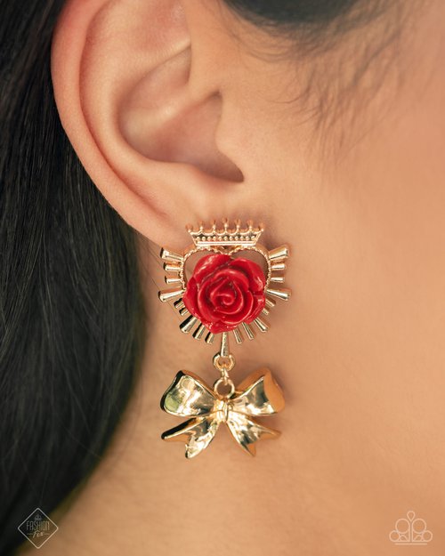 Victorian Value - gold - Paparazzi earrings