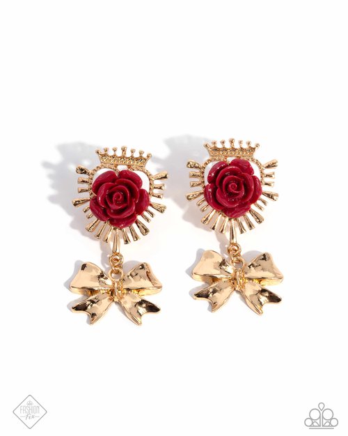 Victorian Value - gold - Paparazzi earrings