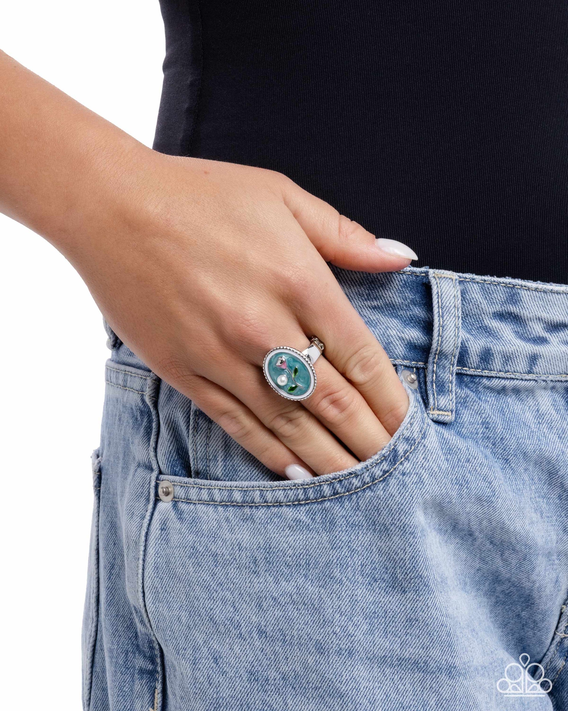 Victorian Wonder - blue - Paparazzi ring