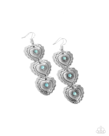 Vintage Allure - blue - Paparazzi earrings
