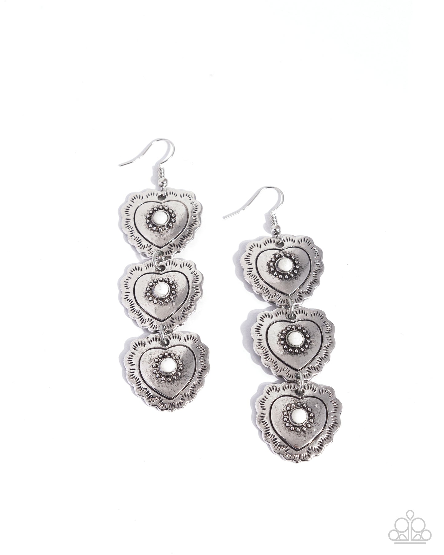 Vintage Allure - white - Paparazzi earrings