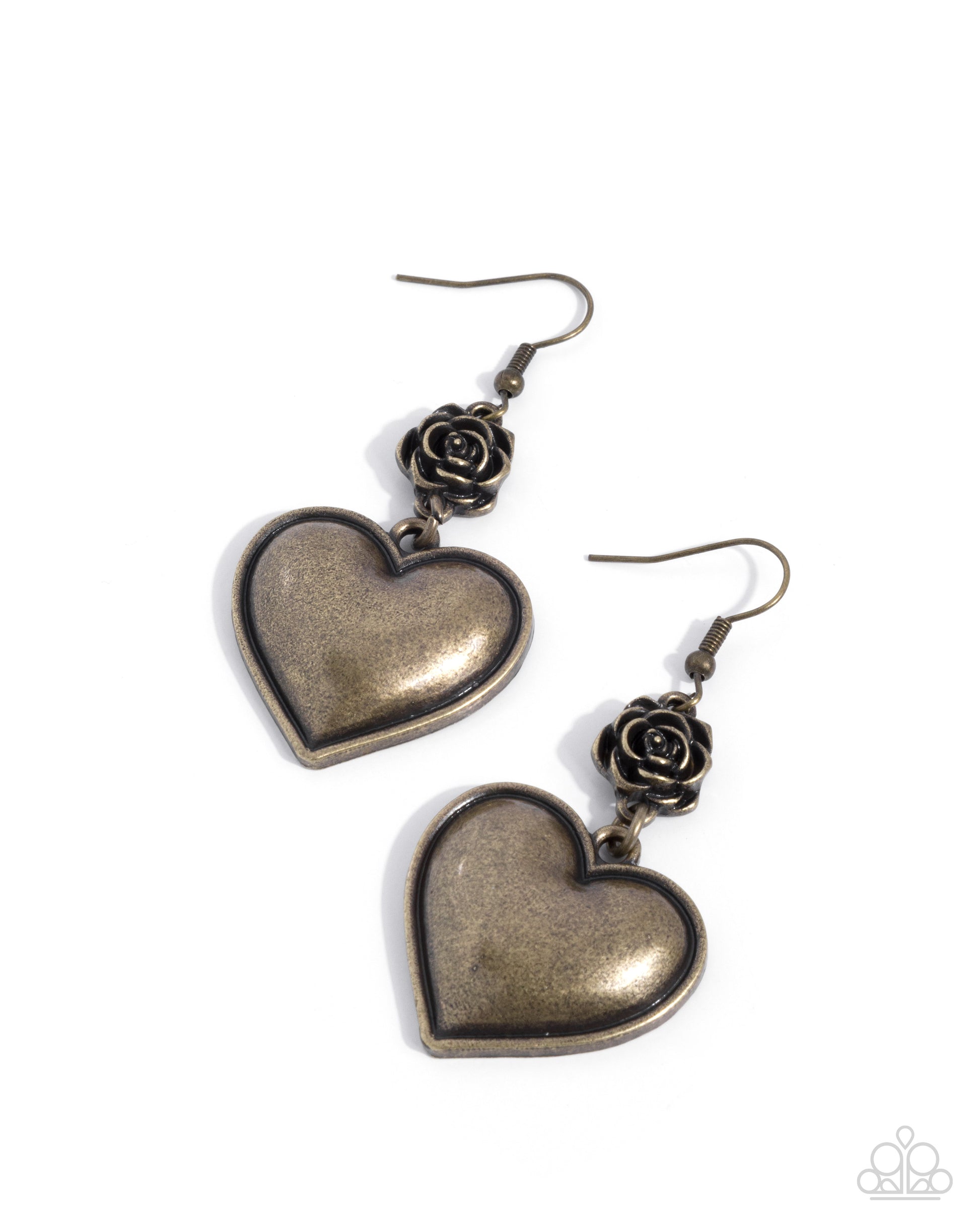 Vintage Memory - brass - Paparazzi earrings