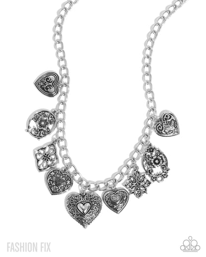 Vintage Showdown - silver - Paparazzi necklace