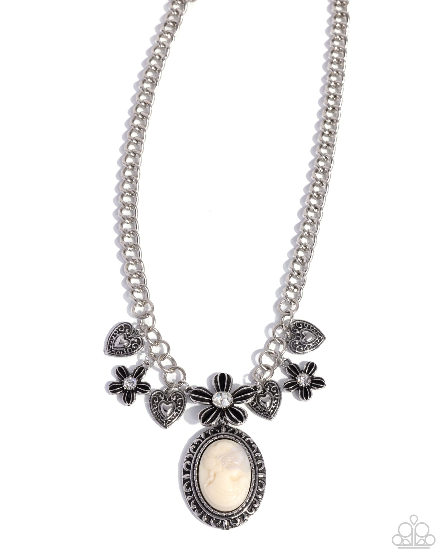 Vintage Story - white - Paparazzi necklace