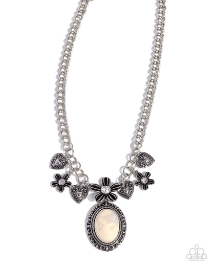 Vintage Story - white - Paparazzi necklace