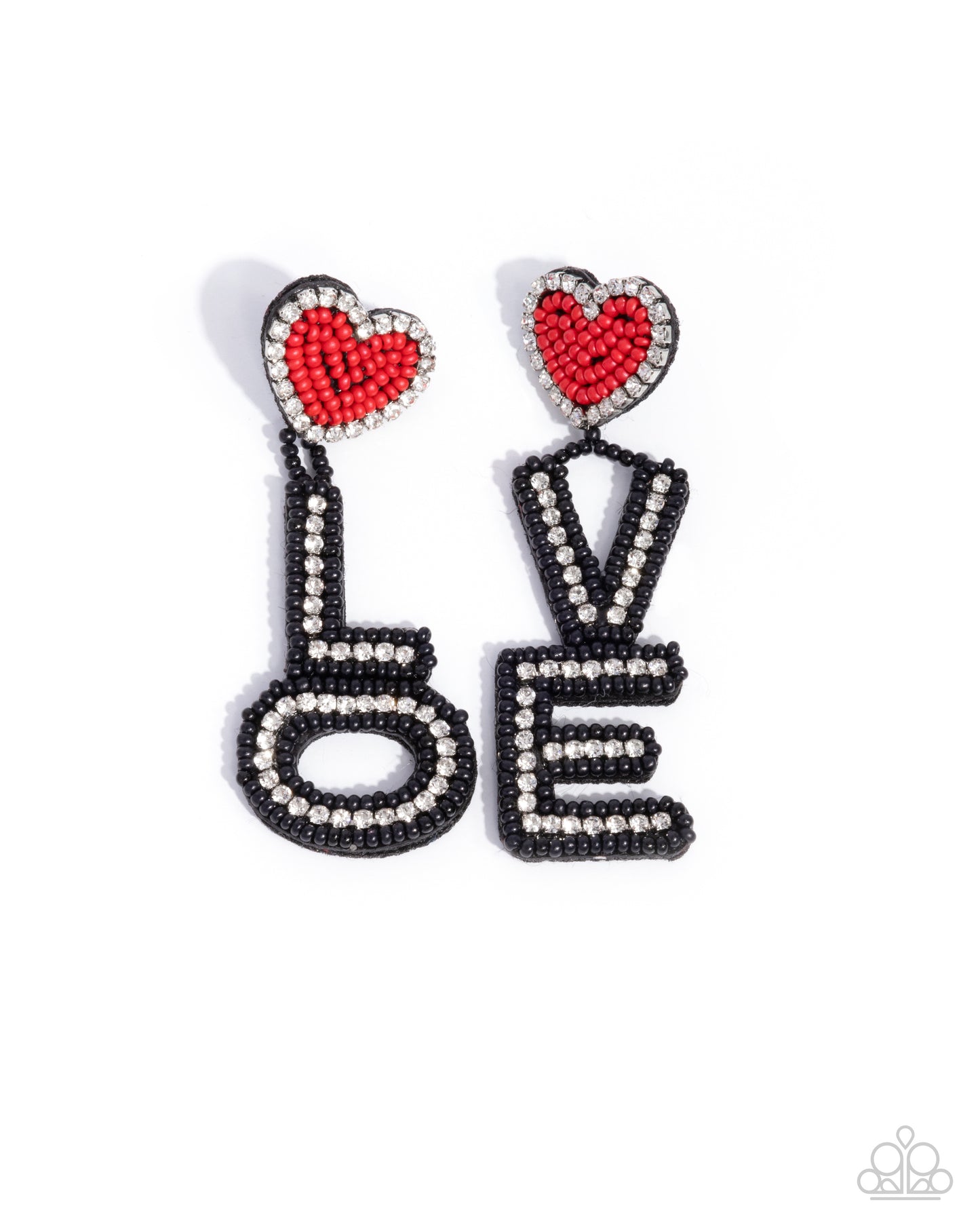 Visible Valentines - black - Paparazzi earrings