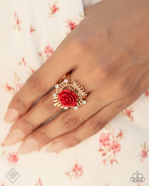 Visible Victorian - red - Paparazzi ring