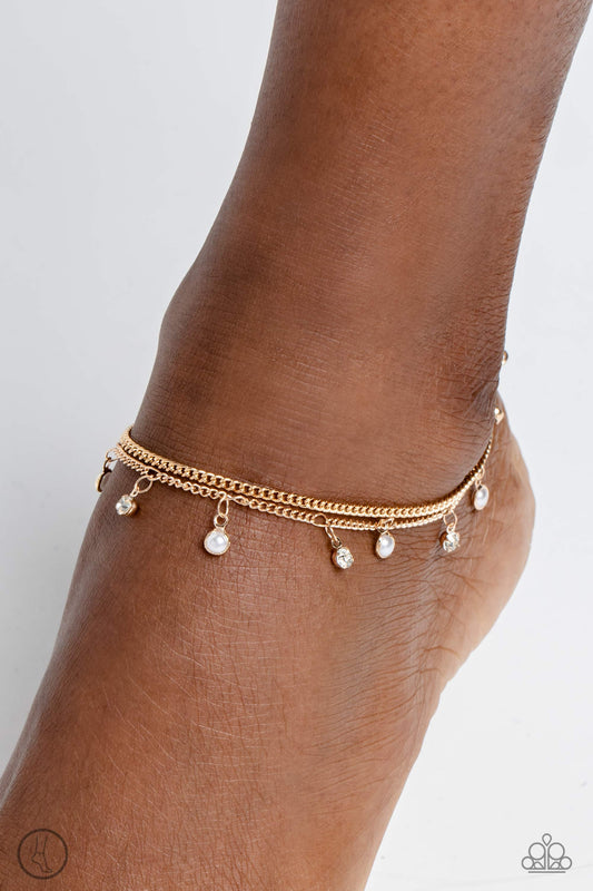 WATER You Waiting For? - gold - Paparazzi anklet