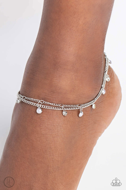 WATER You Waiting For? - white - Paparazzi anklet