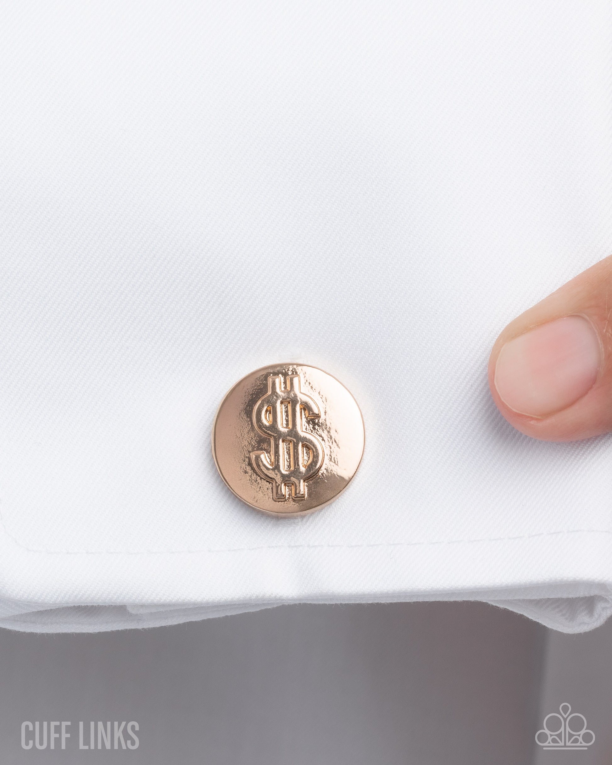 WEALTHY Habit - gold - Paparazzi MENS cufflinks