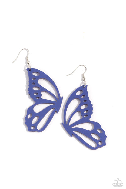 WING of the World - blue - Paparazzi earrings