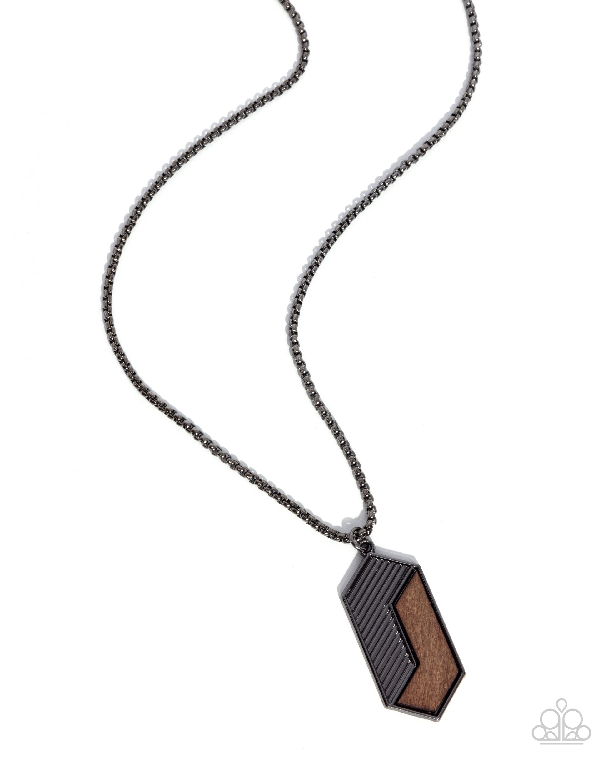 WOODWORK Study - black - Paparazzi MENS necklace