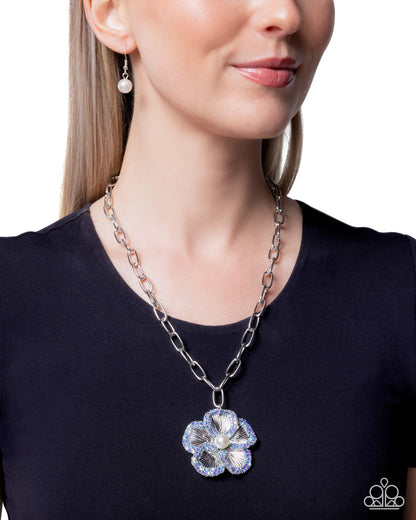 Wallflower Waltz - blue - Paparazzi necklace
