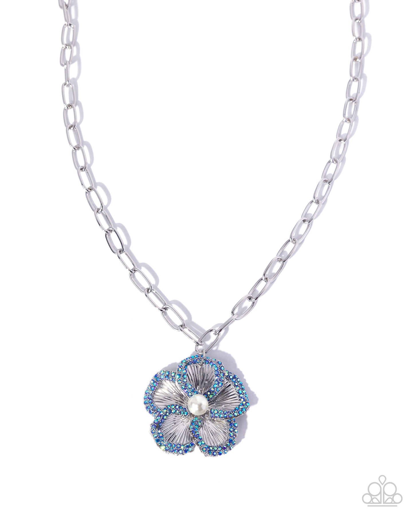 Wallflower Waltz - blue - Paparazzi necklace