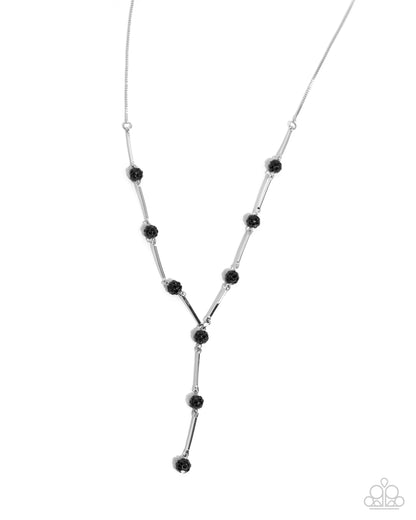 Waltzing Welcome - black - Paparazzi necklace