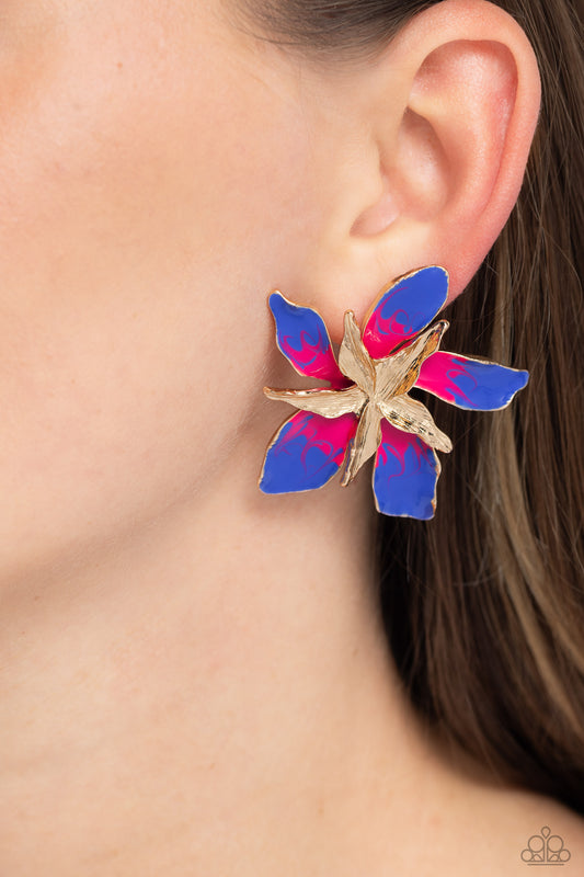 Warped Wallflower - multi - Paparazzi earrings