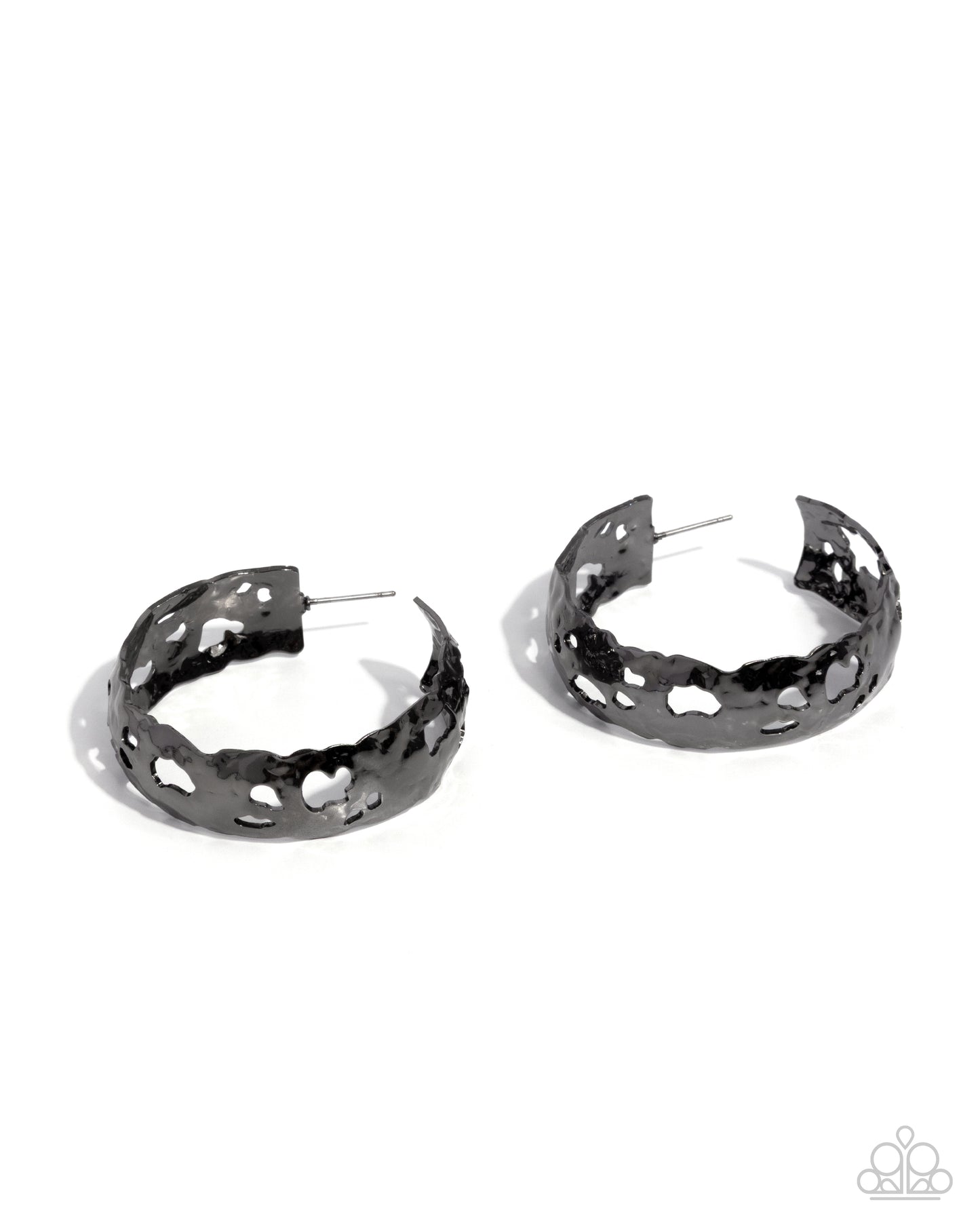 Warped Whisper - black - Paparazzi earrings
