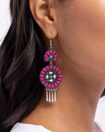 Watch the Sunset - pink - Paparazzi earrings