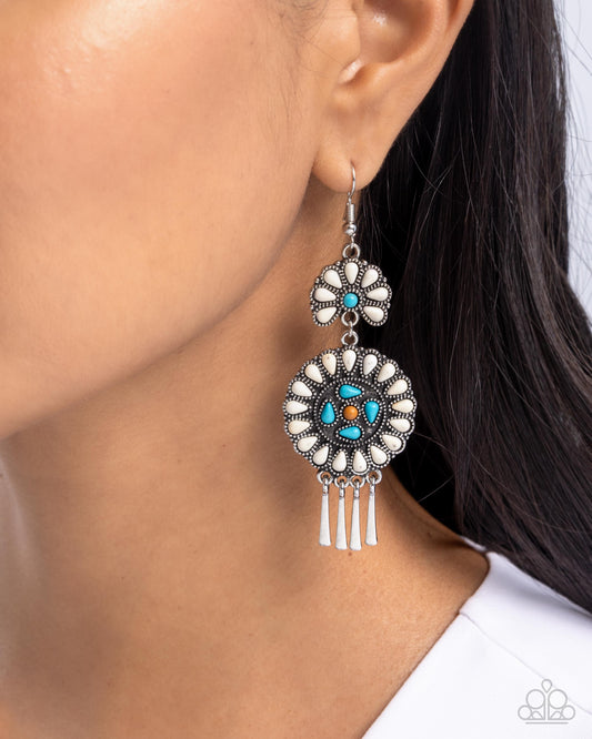 Watch the Sunset - white - Paparazzi earrings