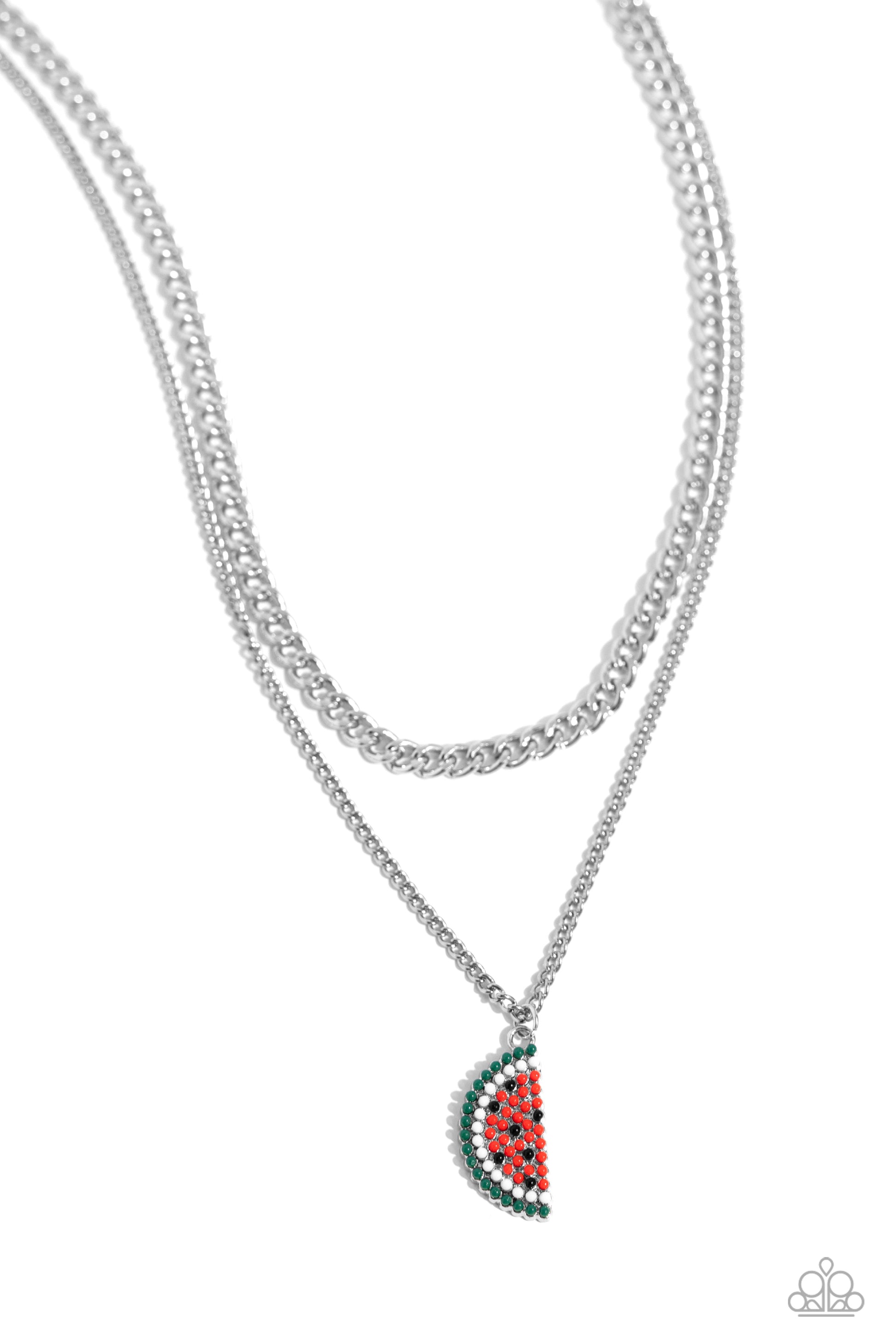 Watermelon Whimsy - red - Paparazzi necklace