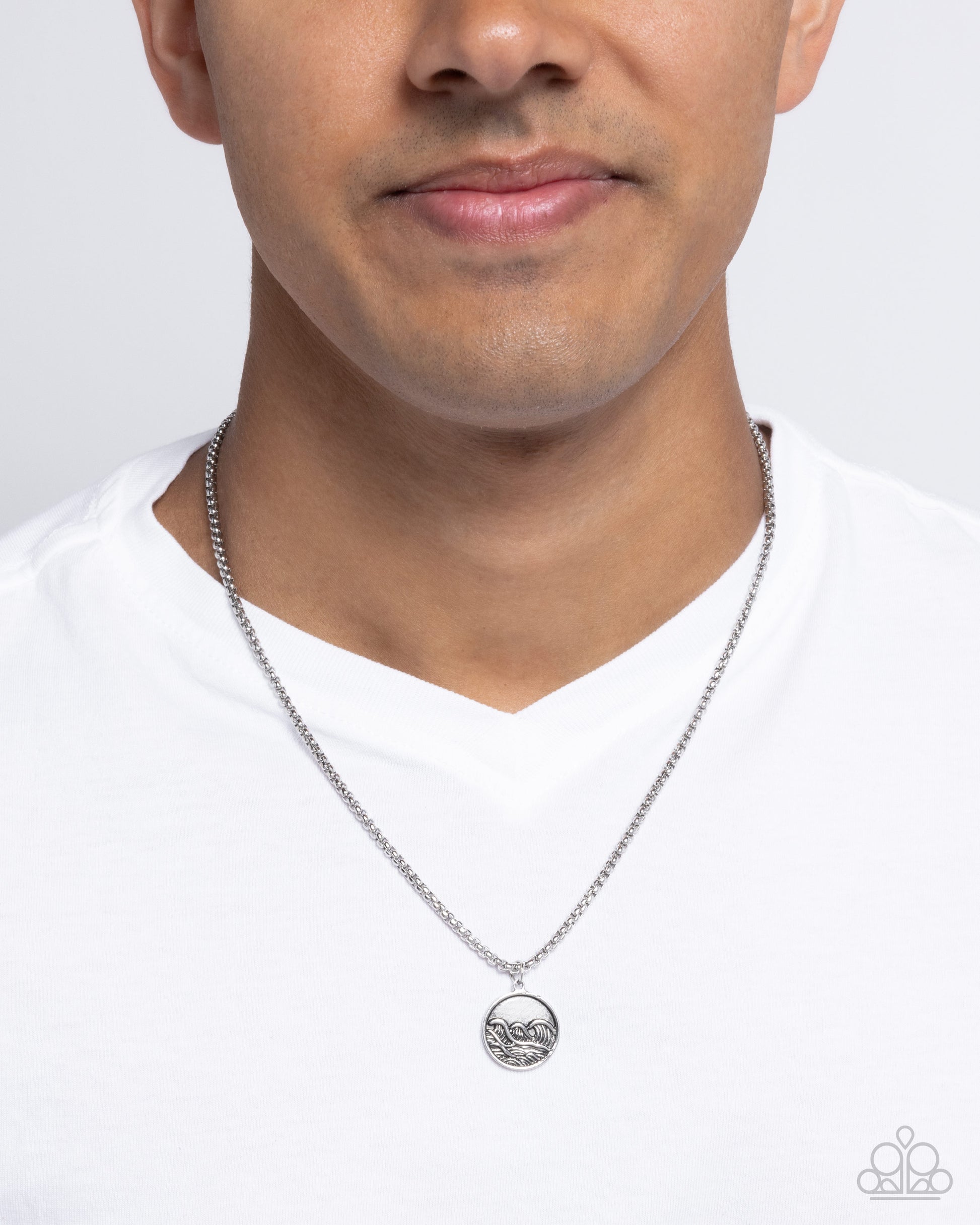 Wave Warrior - silver - Paparazzi MENS necklace