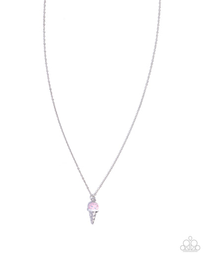 We All Scream For Ice Cream - pink - Paparazzi necklace