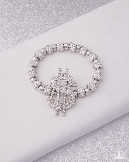 Wealthy Whimsy - white - Paparazzi bracelet