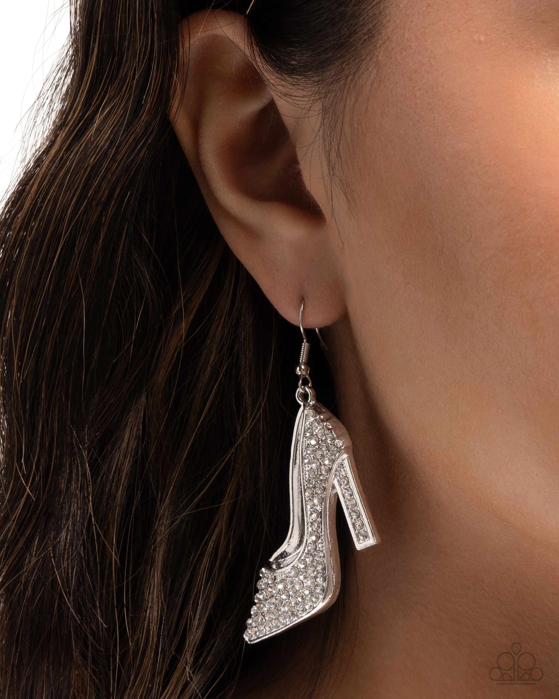Wedding Shoes - white - Paparazzi earrings