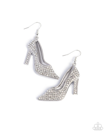 Wedding Shoes - white - Paparazzi earrings
