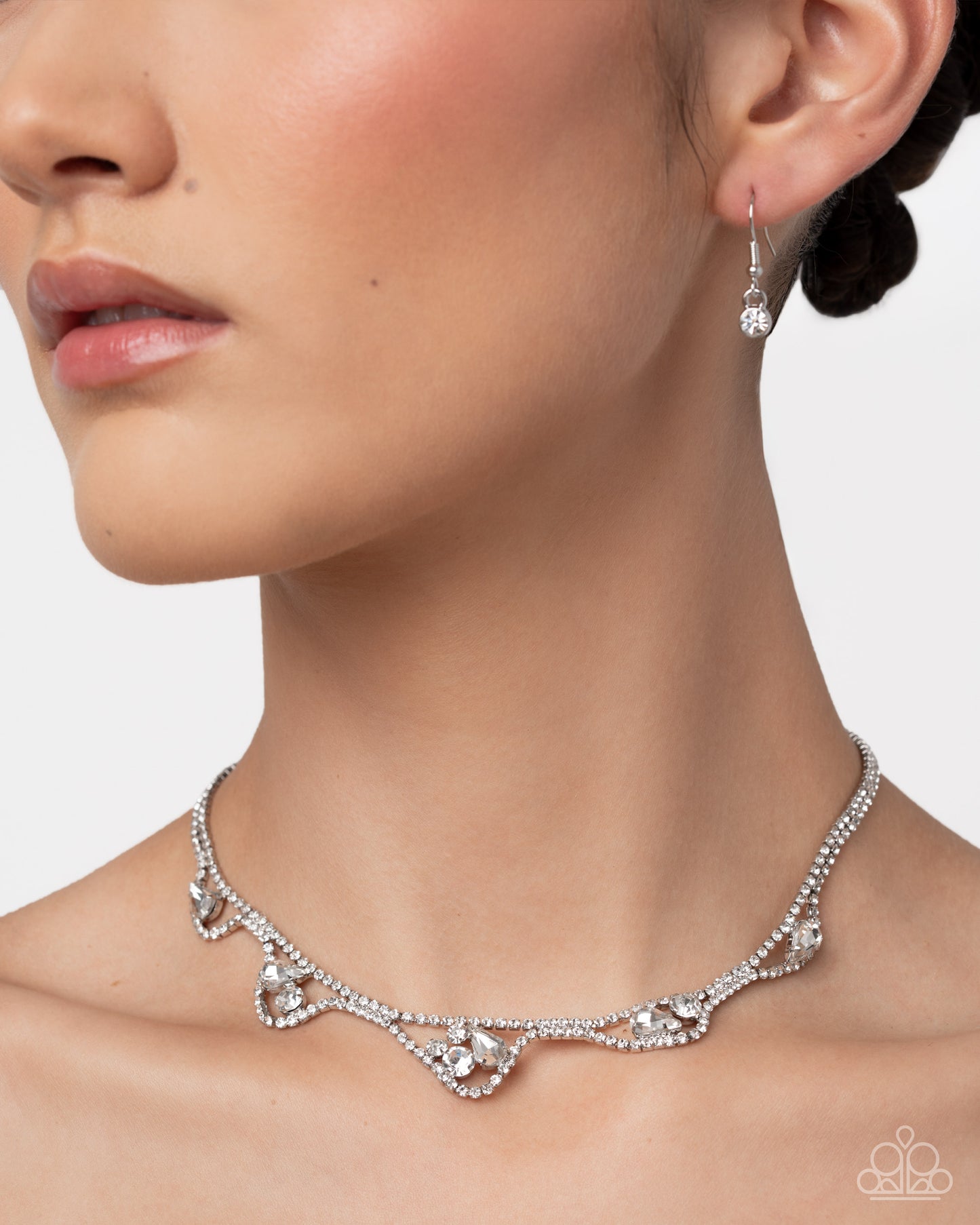 Wedding Wardrobe - white - Paparazzi necklace