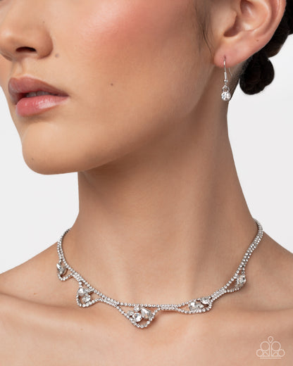 Wedding Wardrobe - white - Paparazzi necklace