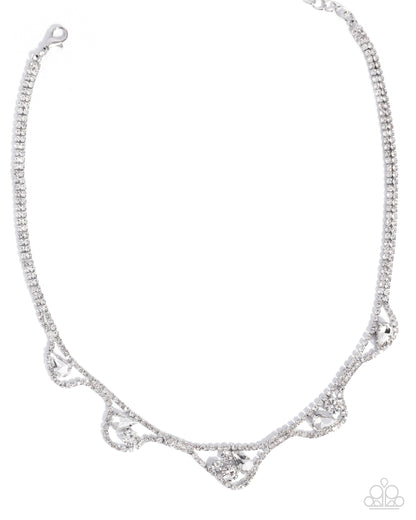 Wedding Wardrobe - white - Paparazzi necklace