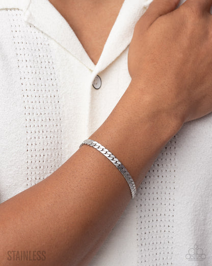 Weekend Wait - silver - Paparazzi MENS bracelet