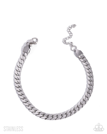 Weekend Wait - silver - Paparazzi MENS bracelet