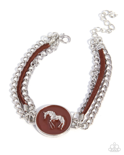 Western Roundup - brown - Paparazzi bracelet