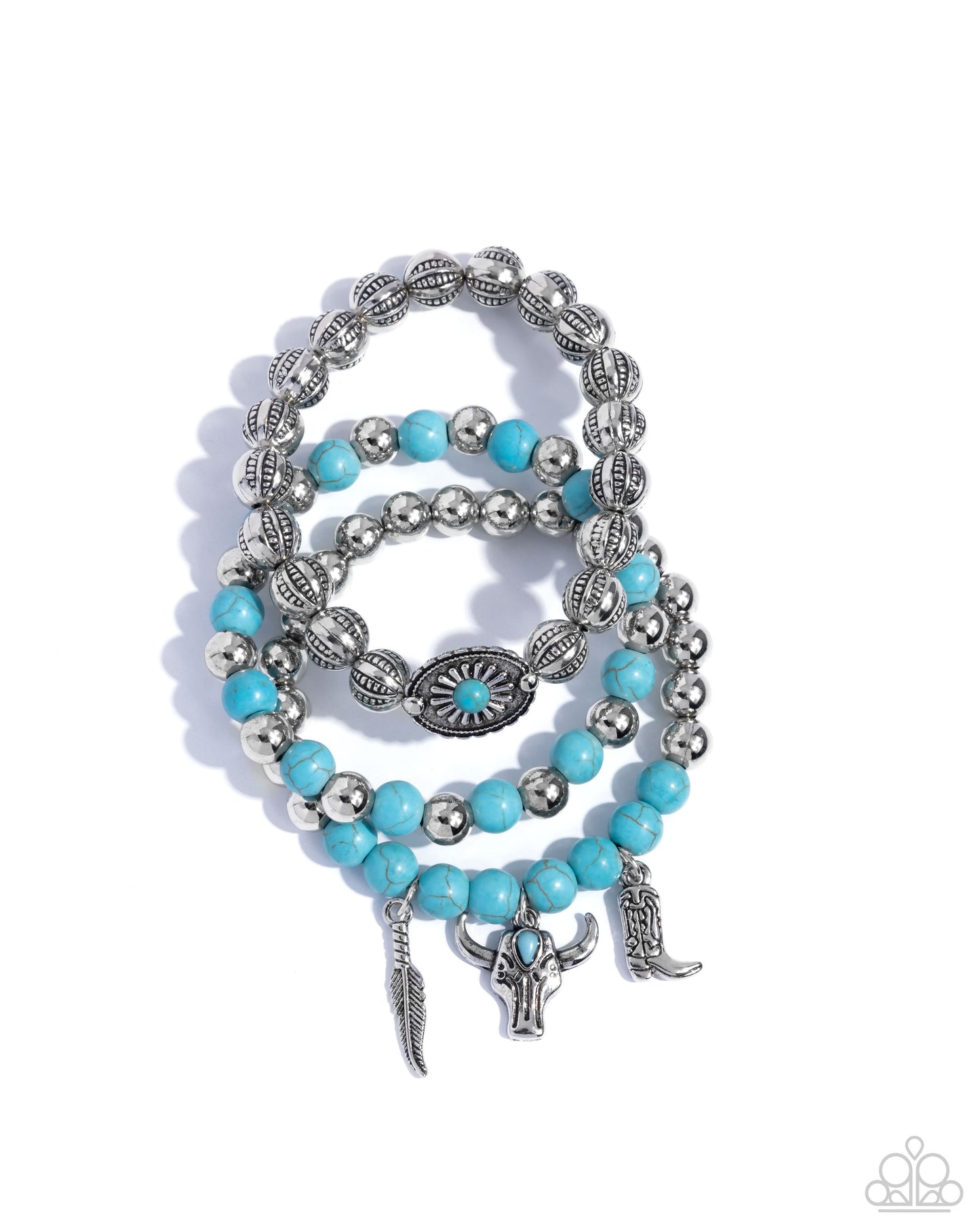 Western Wardrobe - blue - Paparazzi bracelet