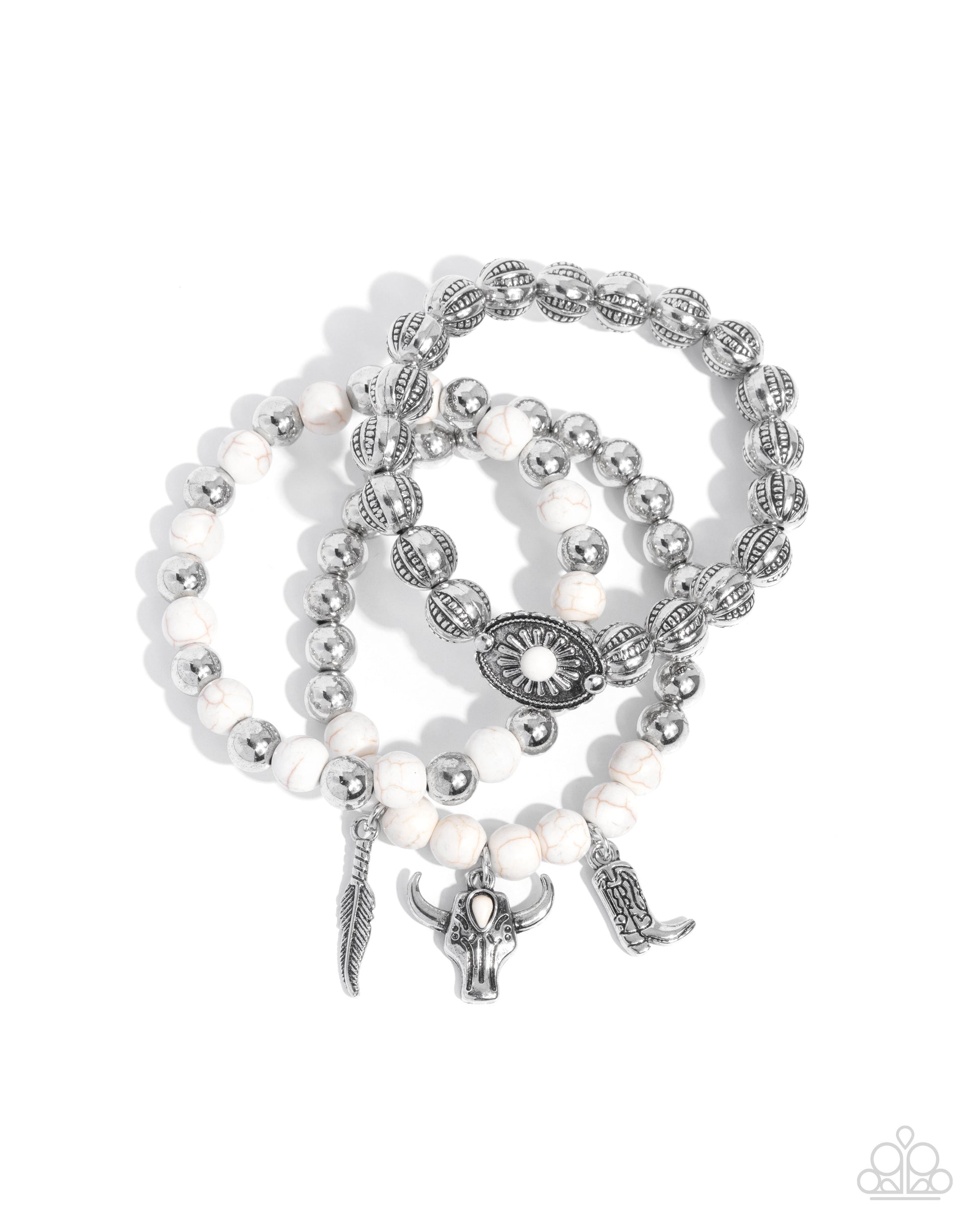 Western Wardrobe - white - Paparazzi bracelet