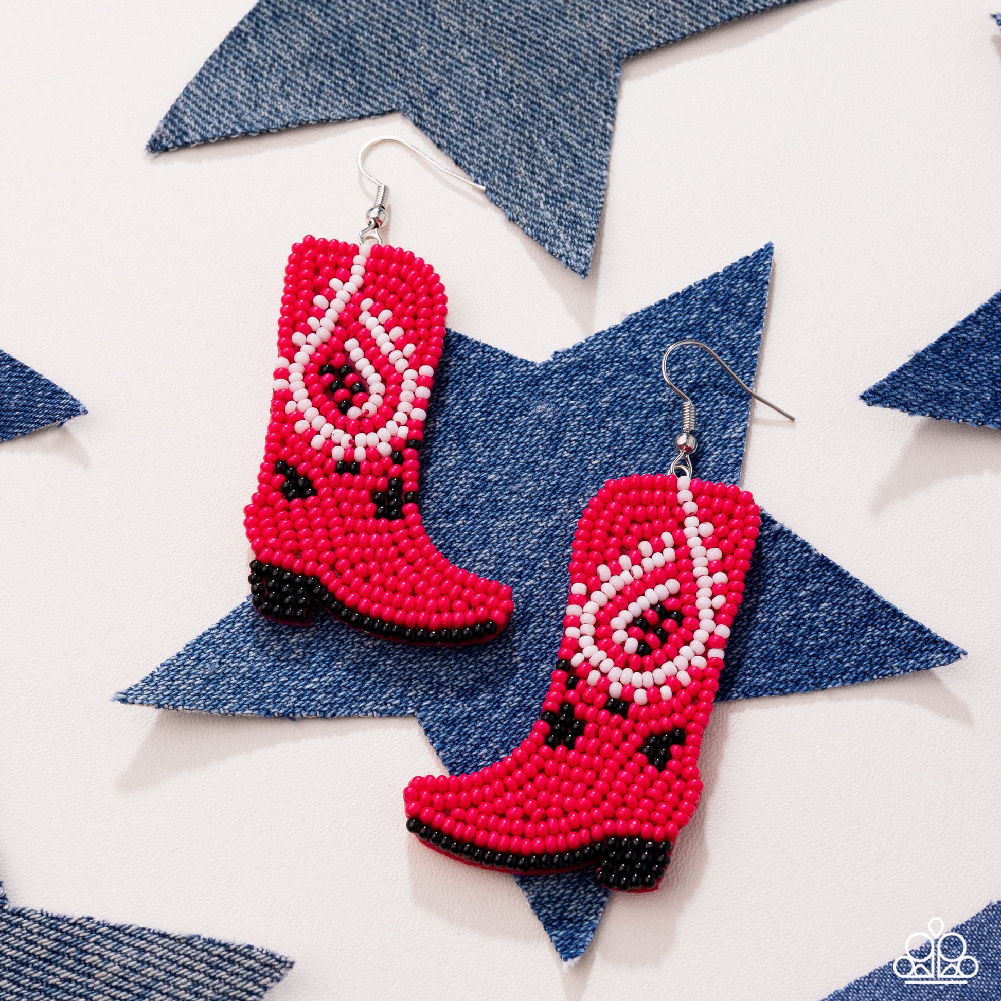 Western Webbing - pink - Paparazzi earrings