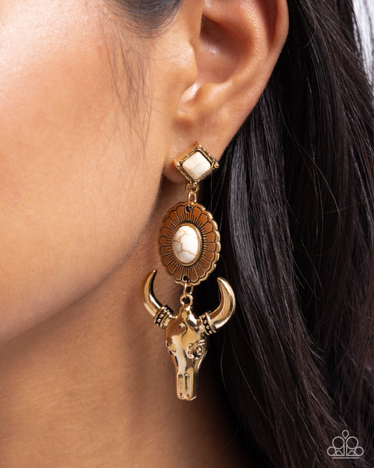 Western Week - gold - Paparazzi earrings