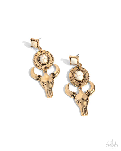 Western Week - gold - Paparazzi earrings