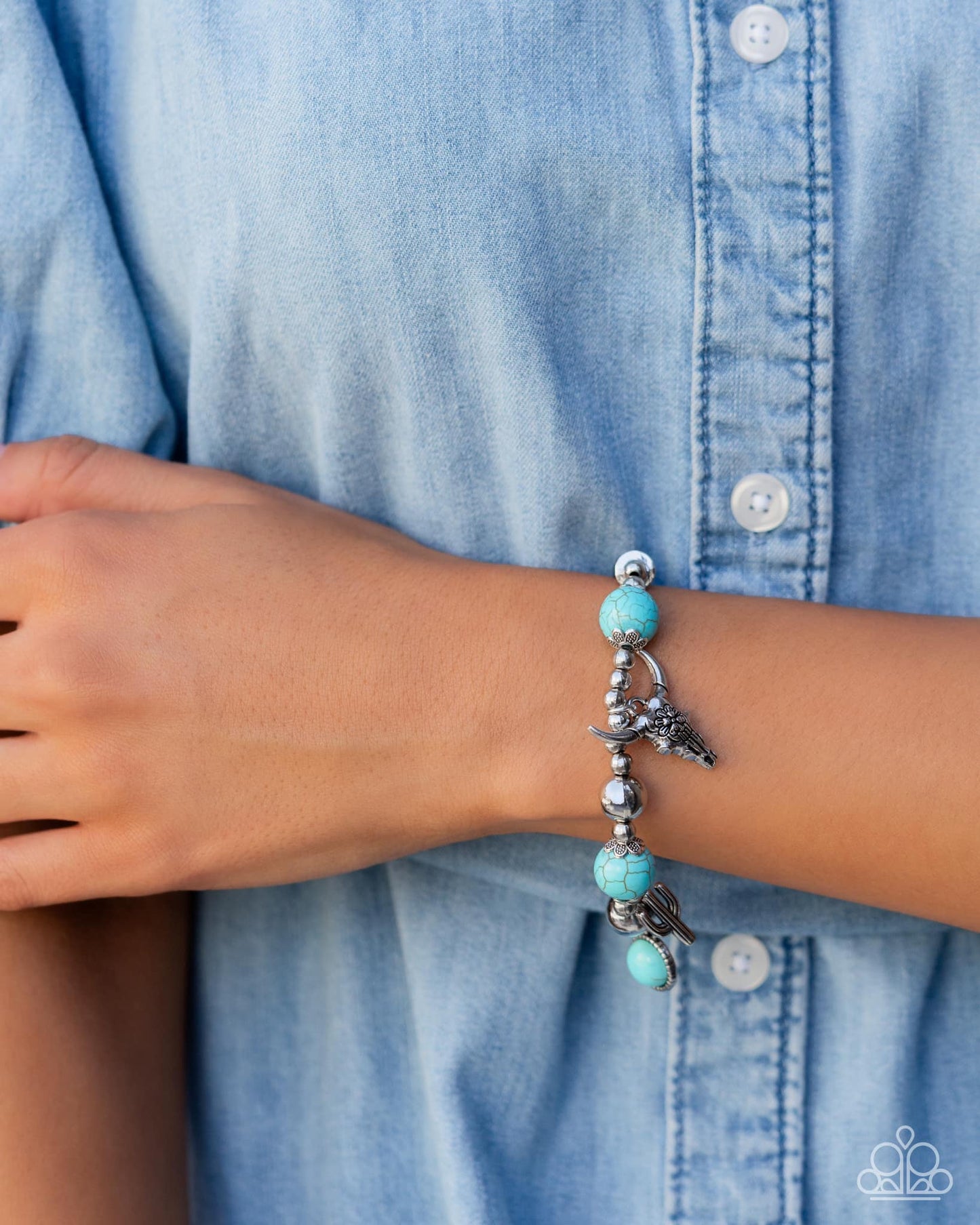 Western Welcome - blue - Paparazzi bracelet