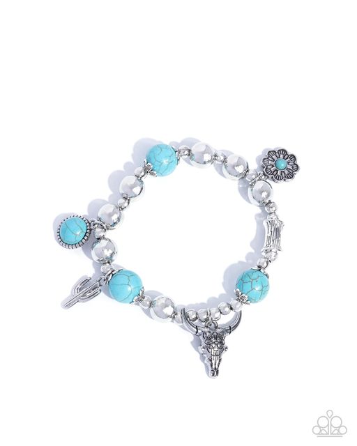 Western Welcome - blue - Paparazzi bracelet