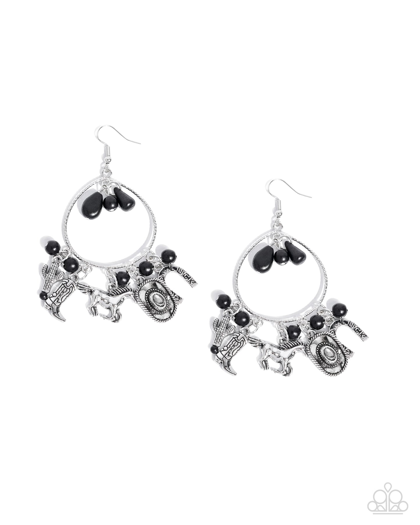 Western Whisper - black - Paparazzi earrings