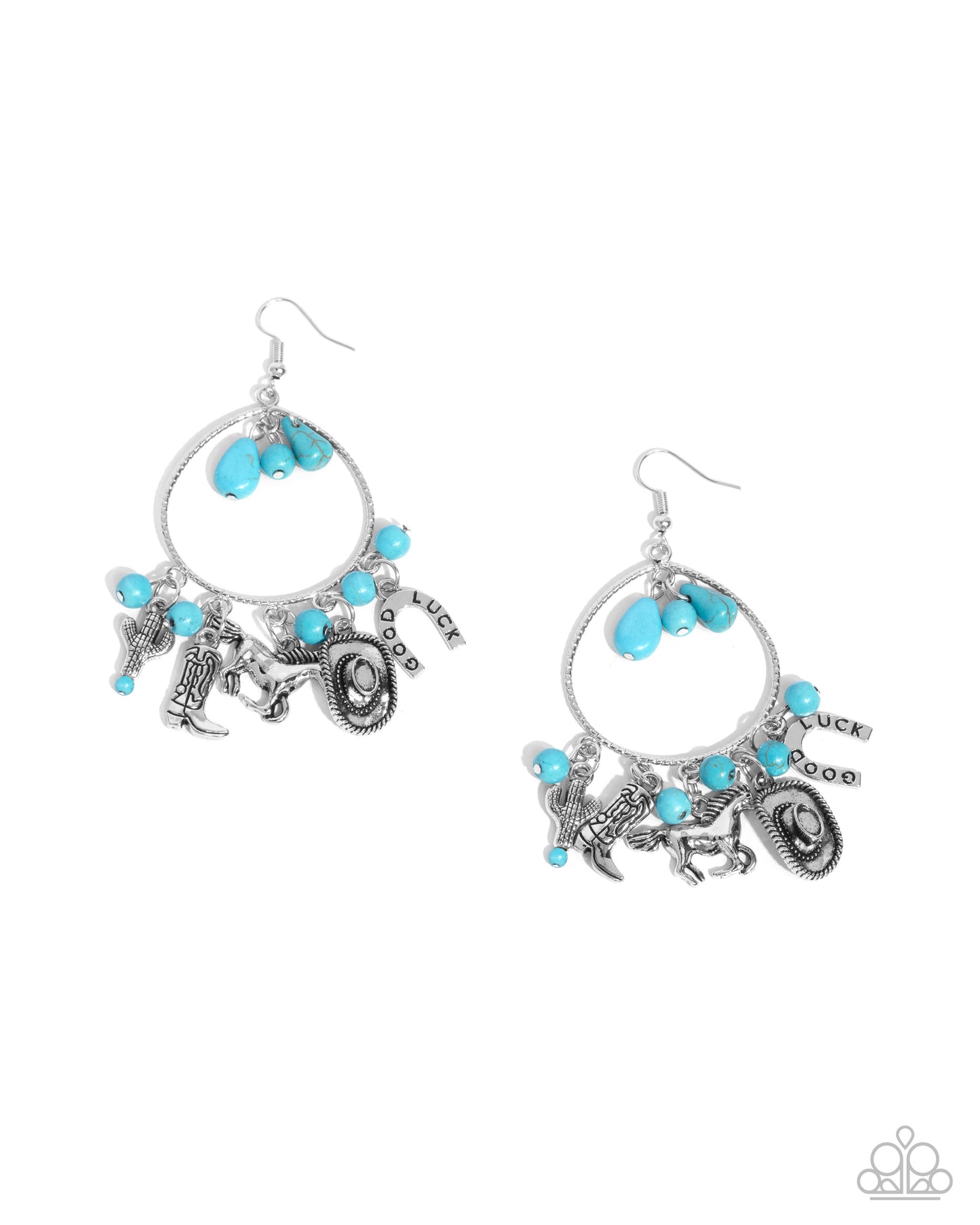 Western Whisper - blue - Paparazzi earrings